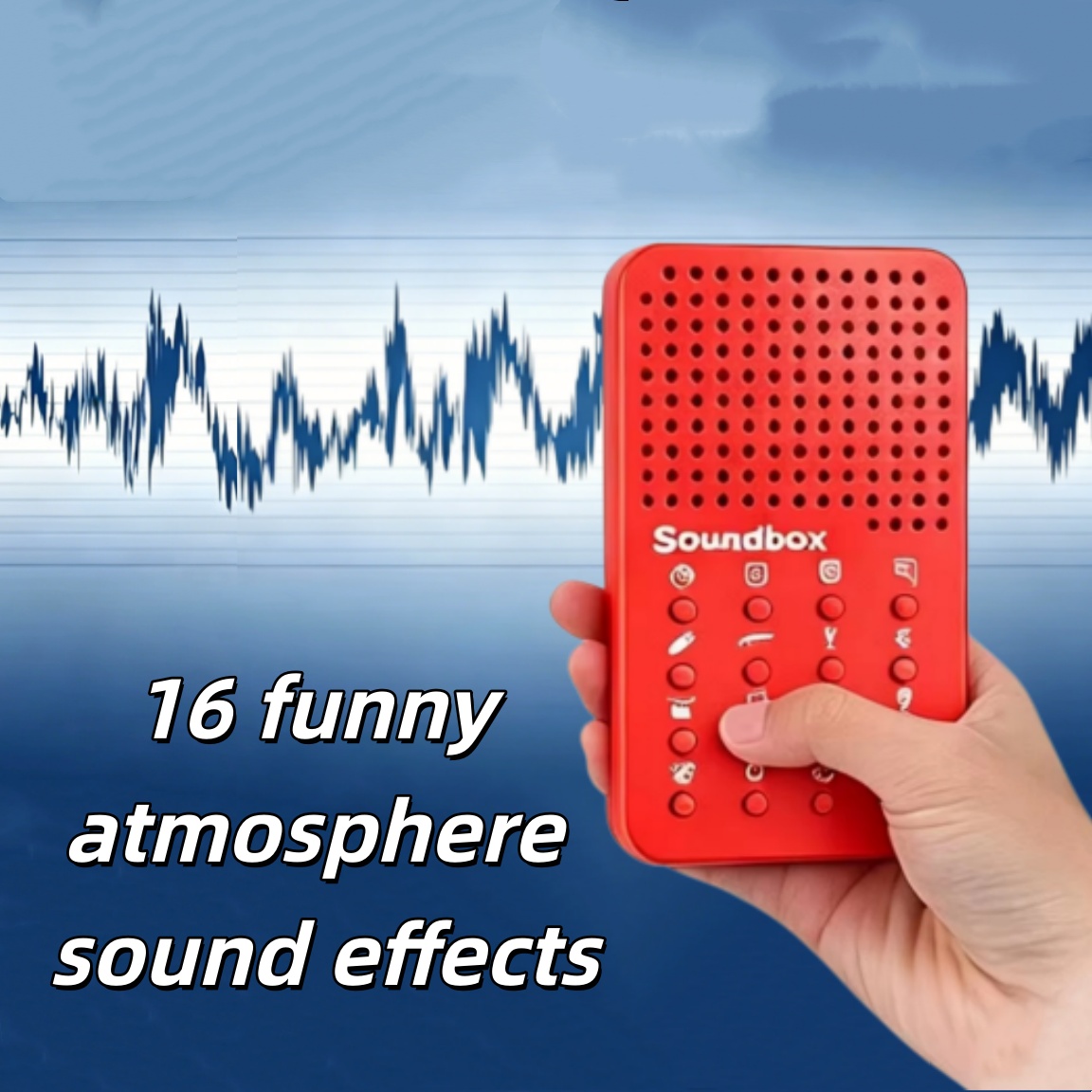 Electronics Gadgets For Gift - เครื่องเสียงตลกขนาดกะทัดรัด 16 เสียงเอฟเฟกต์ อุปกรณ์อิเล็กทรอนิกส์สร้างความบันเทิง ของเล่นแกล้งเพื่อน ของขวัญสนุกๆ