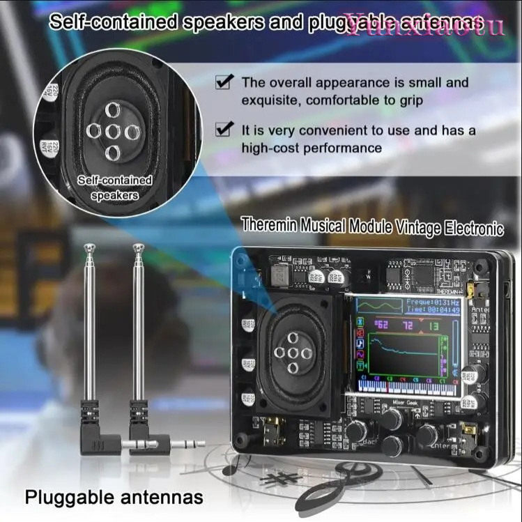 Electronics Gadgets For Gift - เทอร์เรมิน เครื่องดนตรีอิเล็กทรอนิกส์ คอนโทรลเลอร์แบบสัมผัสอากาศ ของขวัญสุดพิเศษสำหรับแฟนหนุ่ม อุปกรณ์สร้างสรรค์สำหรับคนรักเทคโนโลยี เครื่องสังเคราะห์เสียงแบบพกพา