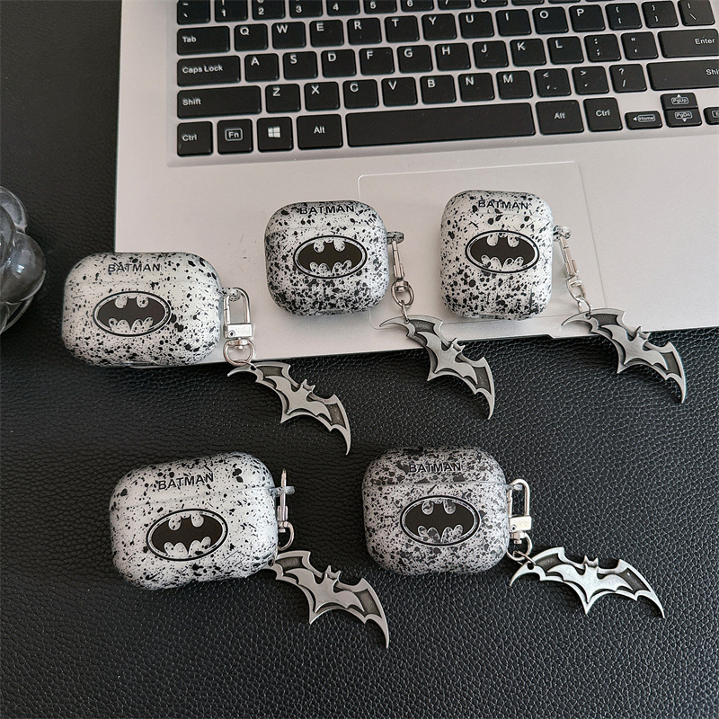 Portable Wifi Hotspot - เคสสำหรับ Airpods 4, เคสหูฟังลายการ์ตูนแบทแมน 3 มิติ