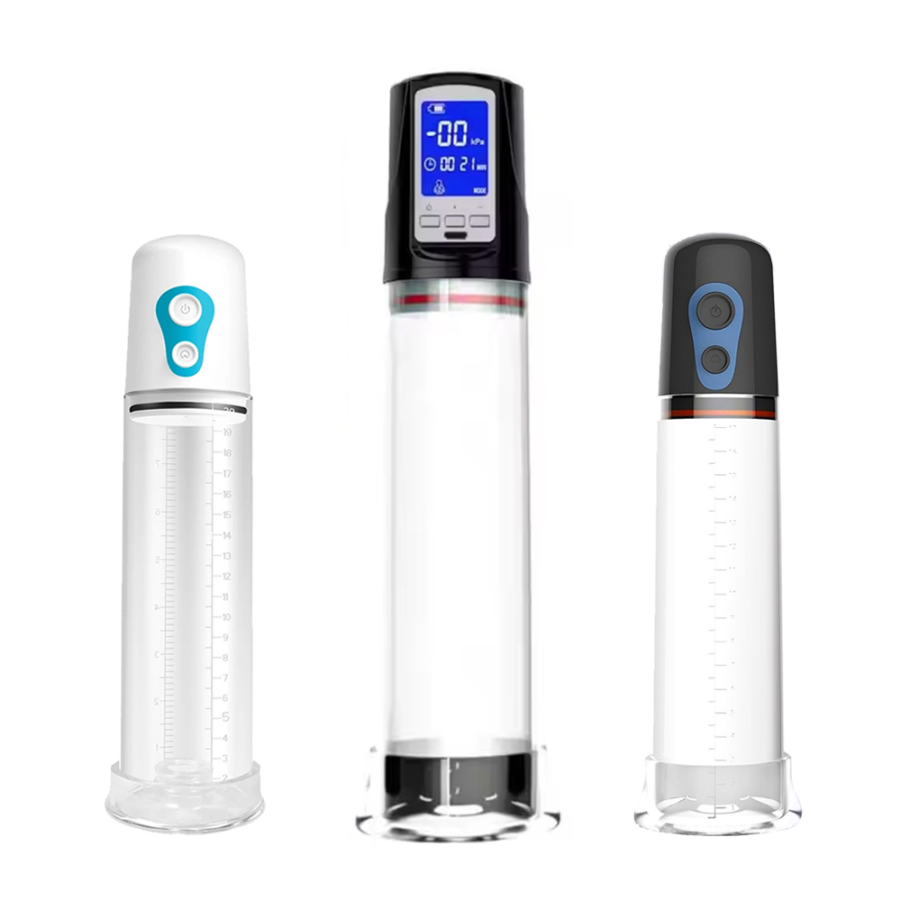 Electro Gadgets - ของเล่นทางเพศสำหรับผู้ใหญ่แบบสุญญากาศไฟฟ้า ปลอกซิลิโคนขยายขนาดอวัยวะเพศชาย สำหรับฝึกการแข็งตัวของอวัยวะเพศชาย พร้อมจอ LED ชาร์จไฟได้