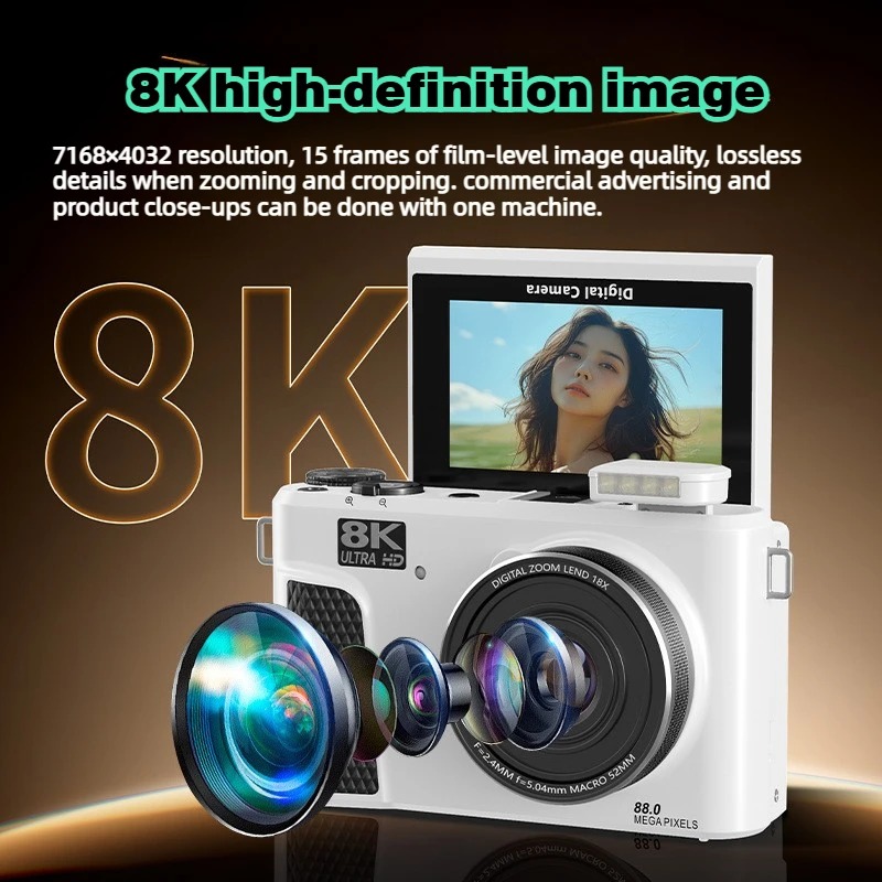 กล้องดิจิตอล WD300 8K 88MP กล้ - Electronic Gadgets For Home บทวิจารณ์และราคา
