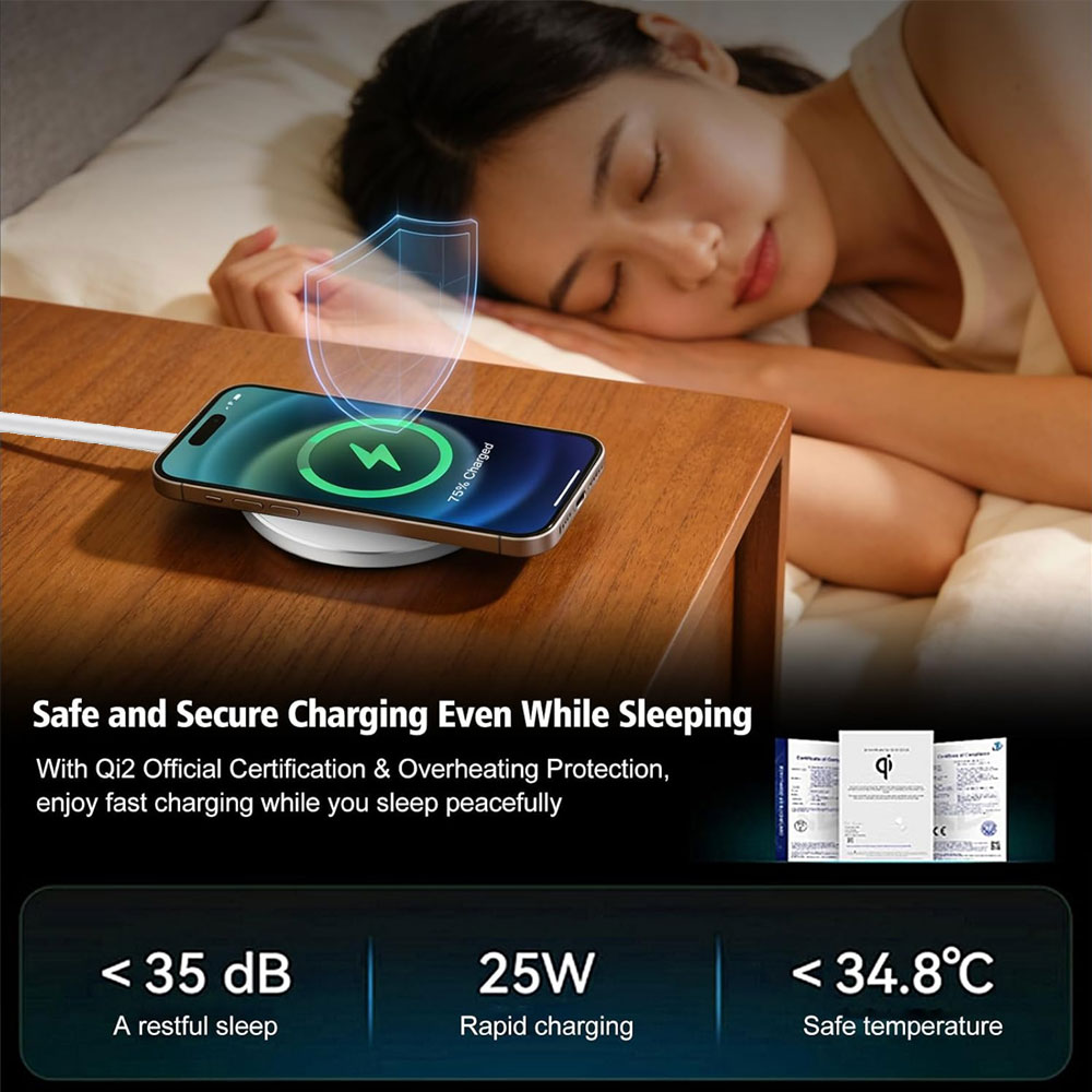 แท่นชาร์จไร้สายแม่เหล็ก Qi2 25 - Portable Wifi Hotspot บทวิจารณ์และราคา